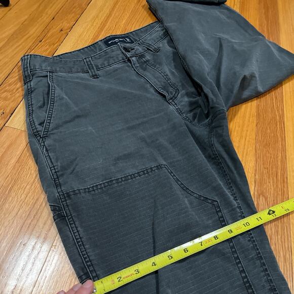 Abercrombie & Fitch Mens 34x27 Loose Fit Double Knee Carpenter Pant Gray Fading - Picture 9 of 10